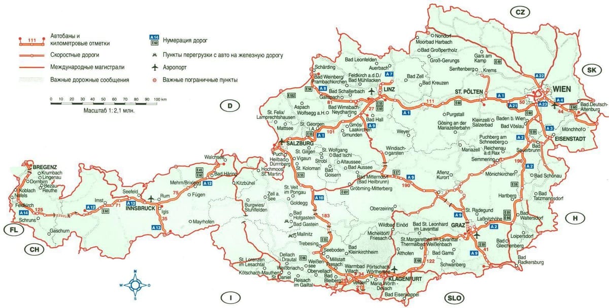 ऑस्ट्रिया यात्रा के नक्शे