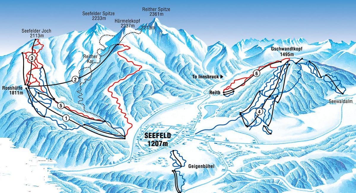 नक्शे के seefeld ऑस्ट्रिया