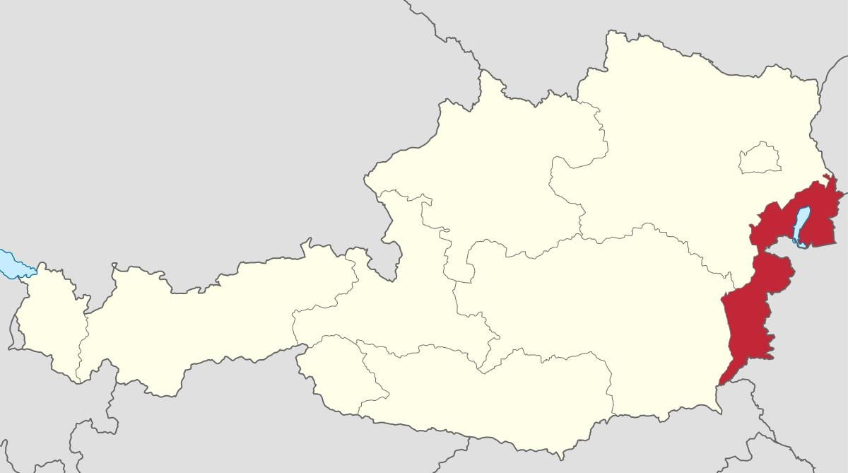 नक्शे के burgenland ऑस्ट्रिया