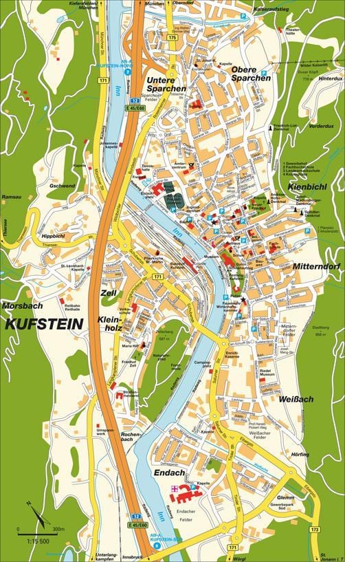 नक्शे के kufstein ऑस्ट्रिया
