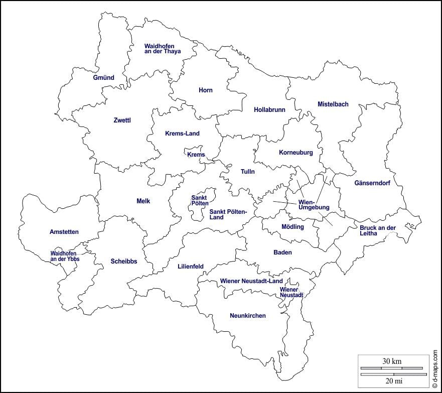 नक्शे के modling ऑस्ट्रिया