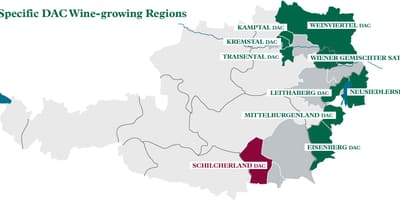 ऑस्ट्रिया के शराब क्षेत्रों के नक्शे