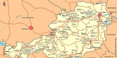 नक्शे के वियेना ऑस्ट्रिया