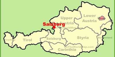 ऑस्ट्रिया के साल्जबर्ग के नक्शे