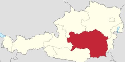 नक्शे के स्टायरिया ऑस्ट्रिया