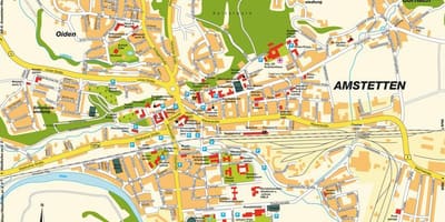 नक्शे के amstetten ऑस्ट्रिया