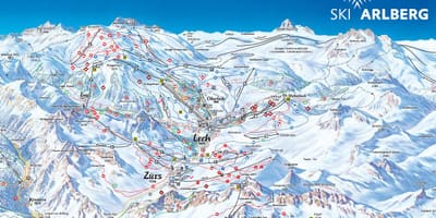 नक्शे के arlberg ऑस्ट्रिया