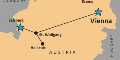 नक्शे के hallstatt ऑस्ट्रिया 