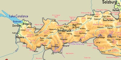 नक्शे के mayrhofen ऑस्ट्रिया